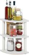 Furinno Turn-N-Tube Kitchen Countertop Organizer, 3-Tier Corner Countertop Organizer Shelf, Corner Shelf,