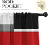 Emvency 2 Pack Valances Window Treatments, Red and Black Geometry Abstract Modern Art, 18x52