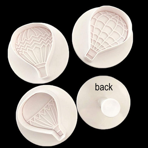 9Pcs Balloons and Cloud Cake Decoration Fondant Mold Set, Hot Air Balloon Cookie Cutters for Baking Pastry