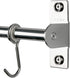 Sliding Hooks, Wall Mounted Rail, Stainless Steel Utensil Holder and Pot Lid Rack for Kitchen Tools, 6 Hooks
