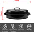 Granite Roasting Pan, Medium 16” Enameled Roasting Pan with Domed Lid. Oval Turkey Roaster Pot, Broiler Pan Great for Small Turkey, Chicken, Ham, Dishwasher Safe Fit for Roast 12Lb Bird by Kendane by Kendane