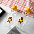 BWESOO 2Pcs 8 Oz Yellow Plastic Bear Honey Bottle Jars, Empty Honey Squeeze Bottle with Flip-top Lid for Storing