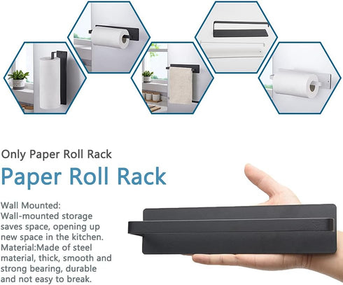 iayokocc Magnetic Towel Bar, Kitchen Towel Rack Magnetic Paper Towel Holder for Refrigerator Multifunctional Paper Roll