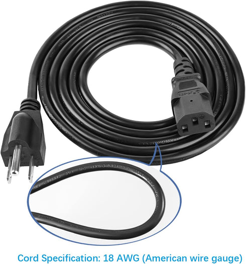 Power Cord Compatible with Instant Pot - 3 Prong Replacement Power Cable for Kitchen Appliances