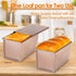 Pullman Loaf Pan with Lid, Non-Stick Bread Toast Mold, Carbon Steel Corrugated Bread Pan for Oven Baking