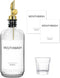 Mouthwash Dispenser for Bathroom, Glass Mouthwash Dispenser with Cup, Mouth Wash Container