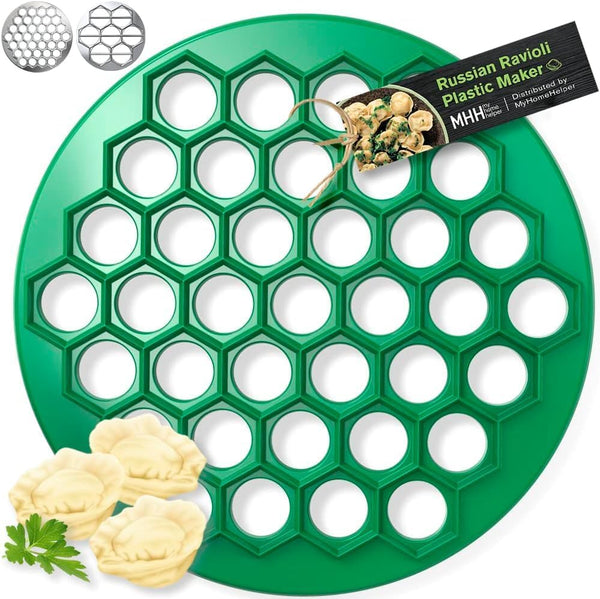 Plastic Russian Dumpling Maker - Pelmeni Maker - Dumpling Mold Machine Press - Ravioli Mould Cutter for Delicious