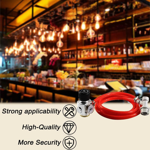 PERA 5/16" Ball Lock Line Assembly - MFL Liquid Disconnect with 5ft Gas Line for Home Brewing