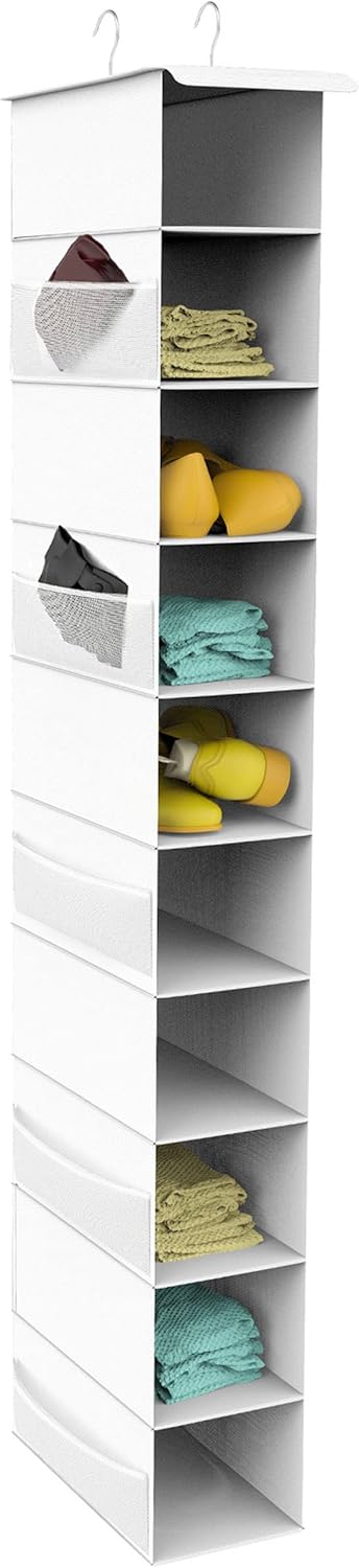 coastal rose Hanging Shoe Organizer for Closet, 10-Tier Shoe Organizers and Storage,