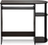 Furinno Simplistic Easy Assembly Computer Desk with Keyboard Tray, Dark Brown/Black
