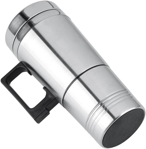 Asixx 12V/24V Car Heating Cup, 300ml Electric Kettle for Coffee, Tea, Water Mug, 304 Stainless Steel (24V)