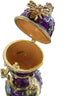 YU FENG Faberge Egg Trinket Boxes Hinged Crystal Jeweled Easter Egg Ornament Jewelry Ring Holder Box Hand-Painted Bee