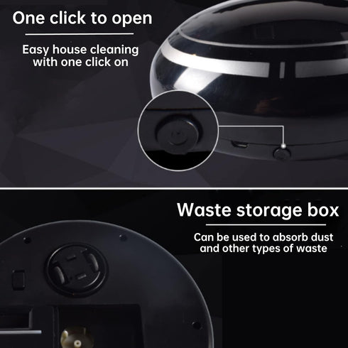 USB Rechargeable Automatic Vacuum Cleaner, Intelligent Floor Cleaner for Home or Office Sweeping Machines (Black)