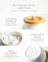13oz Countertop,Kitchen AISBUGUR Sugar Bowl with Lid and Spoon: Sugar Jar with Bamboo Lid,Ceramic Sugar Container