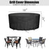 600D 50''D 28''H Falflor Round Patio Table & Chair Cover - Oxford, Waterproof, Windproof, Anti-UV - x