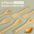 6-Piece 12 Wooden Spoons Spatulas Set, Nonstick Bamboo Kitchen Utensil Set