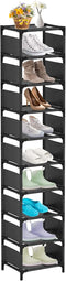 UrMsun 10-Tier Vertical Shoe Rack, Tall Narrow Shoe Shelf Space Saving Organizer for
