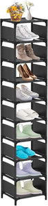 UrMsun 10-Tier Vertical Shoe Rack, Tall Narrow Shoe Shelf Space Saving Organizer for