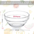 PARBEE 3" Clear Glass Pinch Bowls, 10 Pack 2.5oz Small Prep Dishes for Spices, Dipping Sauces, Ice Cream