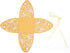 KPOSIYA 100 Pack Laser Cut Rose Candy Boxes, 2.5"x2.5"x3.1", Gift Boxes for Bridal Shower, Birthday Party, Yellow