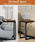 Artigarden C End Table with Metal Frame Small Side for Couch, Sofa TV Tray Tables for Living Room, Bedroom, Bedside