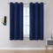 DUALIFE Navy Blue Kitchen Curtains, Short Blackout Curtains for Kids Bedroom Play