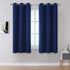 DUALIFE Navy Blue Kitchen Curtains, Short Blackout Curtains for Kids Bedroom Play