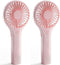 Handheld Fan 2 Packs, Portable Mini Fan with 3 Speeds, USB Rechargeable Personal Fan for Travel/Outdoor/Home (Pink)