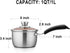 TeamFar 1qt Saucepan, Stainless Steel Sauce Pan with Lid, Milk Pan Cookware Professional with Long Heatproof Handle, Non Toxic & Healthy, Rust Free & Dishwasher Safe by TeamFar