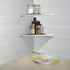 Sanbege 2 304 Pcs Stainless Steel Corner Shelf with Screws, Triangle Shower Caddy, Wall Mount Soap Holder for Bathroom
