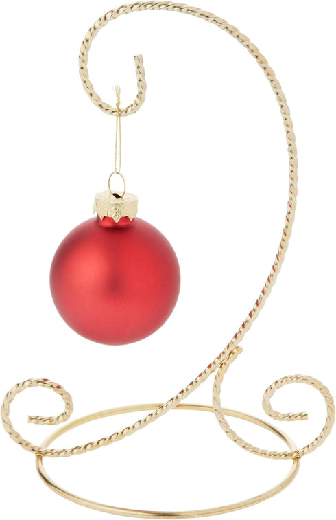 Bard's Small Twisted Gold-toned Ornament Stand, 7" H x 5.125" W x 5.125" D