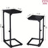 NEFROM 7-Level ET-SA-BKW1 Adjustable C-Shaped End Table, Small Side Table for Couch, Sofa TV Tray Table for Living