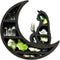 Faddare Wooden Moon Shelf, 1 Shelf, Rustic, Accent Shelf, Decorative Shelf, Black, 11.8x11.8x3cm,