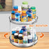 Amolliar 2 Tier 9 Inch Lazy Susan Turntable Organizer for Cabinet, Spice Rack Food Storage Container for Kitchen