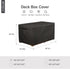 46L 22W 24H inch, Patio Deck Box Cover Waterproof Outdoor Rectangular Storage Bench Cover x x Black