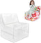 18-inch Clear Bean Bag Chair for Stuffed Animals Storage 3 Hidden Zippers