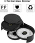 3 Tier Bar Glass Rimmer, Margarita Cocktail Salt and Sugar Rimmer, Bartender Tool (BLACK)