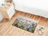 Floral Bath Mat, Spring Flower Microfiber Memory Foam Bathroom Decor Mat with Non-Slip Backing