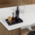 Large Resin Bathroom Sink Vanity Tray, Decorative Rectangle Organizer for Countertop, Perfume Tray (Black)