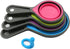Collapsible Silicone Measuring Cups, 4 Piece Set with 60ml/80ml/125ml/250ml Kitchen Measuring Tools (4 Colors)