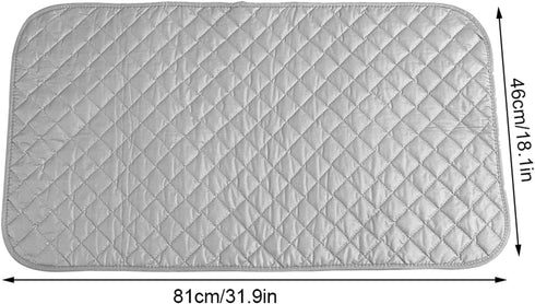 Ironing Mat, Portable Grip Iron Blanket Pad for Steam Pressing, Travel Home Laundry Cover, Gray