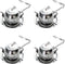 4Pcs Stainless Steel Tea Balls for Loose Leaf - Tea Infusers with Chain Hook and Saucer (Silver)