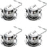 4Pcs Stainless Steel Tea Balls for Loose Leaf - Tea Infusers with Chain Hook and Saucer (Silver)