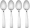 Hampton Forge Bristol Satin 4Pk Dinner Spoons/Color Card, 0.35 LB, Metallic