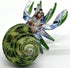 Seashell Hermit Crab Miniature Figurines Animals Hand Painted Blown Glass Art with