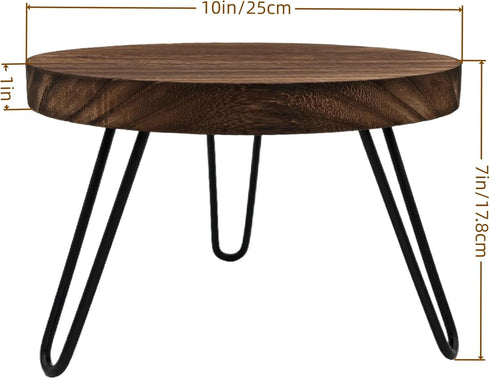 10'' 5-12 Inch Wood Plant Stand Indoor Outdoor, Wooden Planter Stands Fit Pot, Plant Stool Flower Pot Stand Gardening
