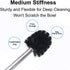 Angle Simple Toilet Brushes - 3 PCS Toilet Bowl Scrubber Brush Head with Cleaner Wand for Bathroom