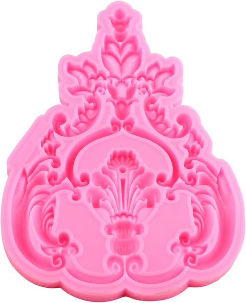 Baroque Silicone Molds Curlicues Scroll Lace Fondant Mold for DIY Cake Decorating, Cupcake Topper, Chocolate Gum Paste