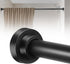 Adjustable Shower Curtain Rod 31-68 in - No Drilling Black Tension Rod for Bathroom Room Divider
