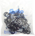 Yueton 50pcs Vinyl Coated Screw-in Ceiling Hooks | Cup Hooks (Black)